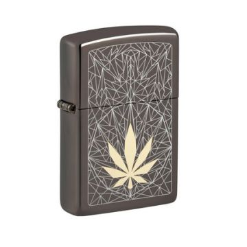 Zippo Feuerzeug "Black Ice Cannabis" 