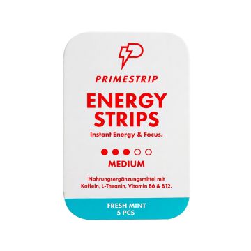 Primestrip Energy Stripes, Medium Mint, 40mg Koffein