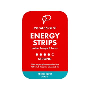 Primestrip Energy Stripes, Strong Mint, 80mg Koffein