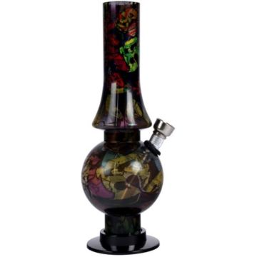 Acryl Bong Premium Dark Graffiti - 20cm
