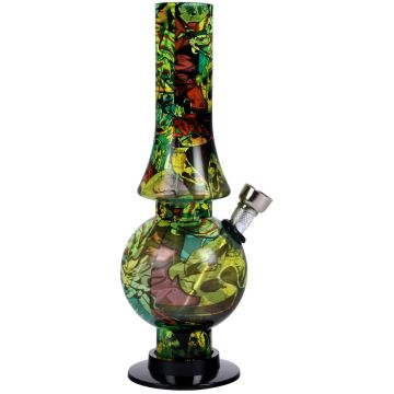 Acryl Bong Graffitti - Grün