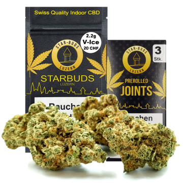 STAR-BUDS Indoor CBD Blüten, V-ICE 10g (kleine Blüten)