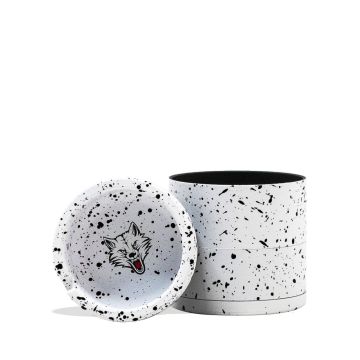 Wulf Aschenbecher Grinder, weiss-schwarz