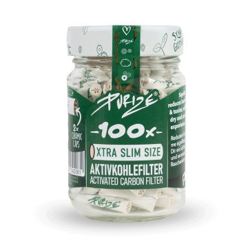 Purize Xtra100 GLAS - Xtra Slim, Aktivkohlefilter - 100Stk.
