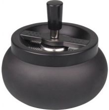 Drehascher bauchig schwarz, matt 13 cm