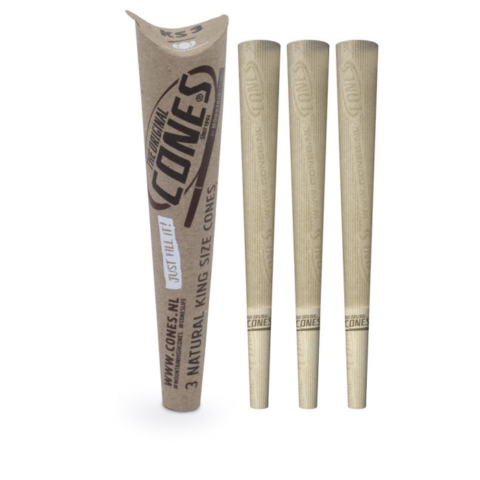  3 x The original Cones King Size unbleached