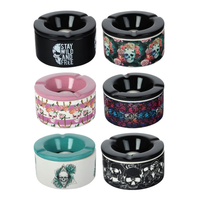 Windaschenbecher Skully, assortiert - 15cm