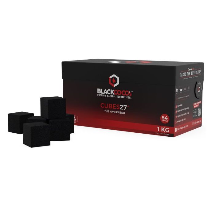 Black Cocos Premium Naturkohle 27mm - 1kg Kohle