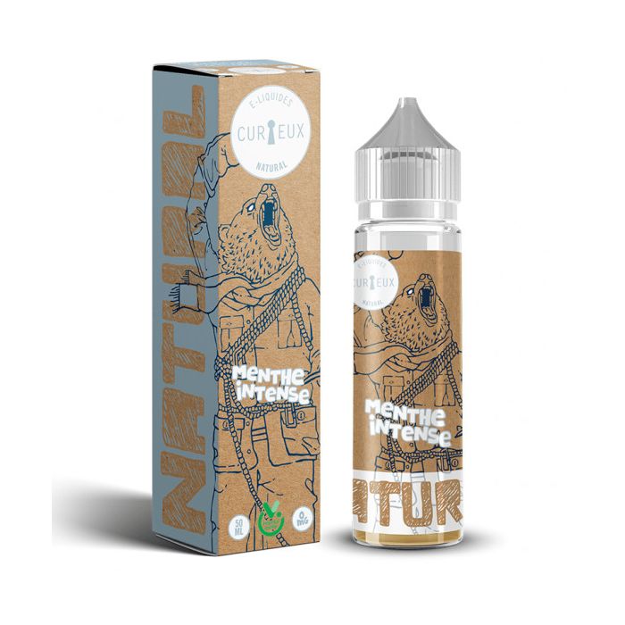 E-Liquid Natural Menthe Intense, CURIEUX 50ml ''Shortfill''