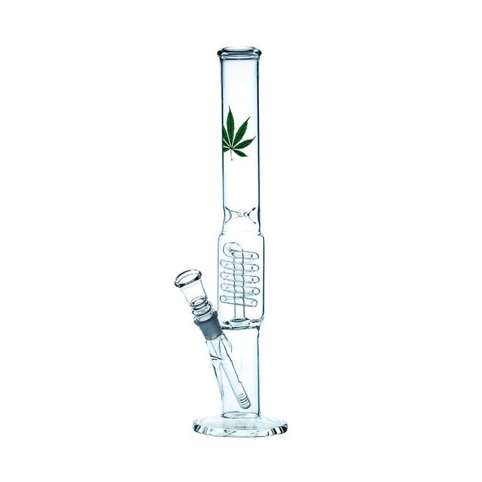 Bong Glas Transparent Leaf, 40cm
