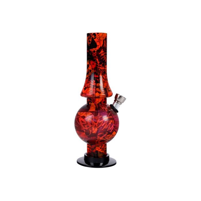 Acryl Bong Graffitti - Rot
