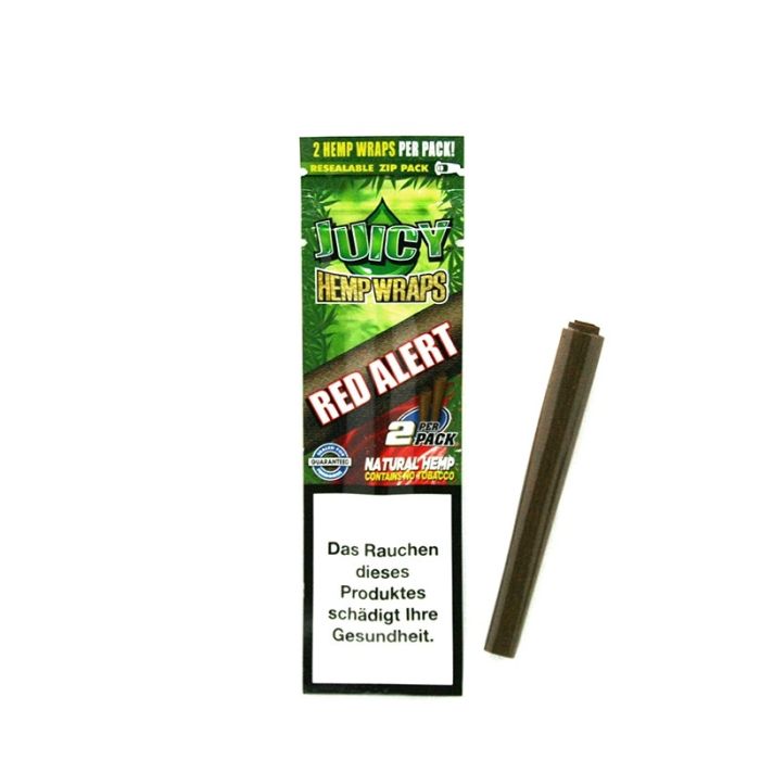 2 x Juicy Hemp Wraps Red Alert - Strawberry