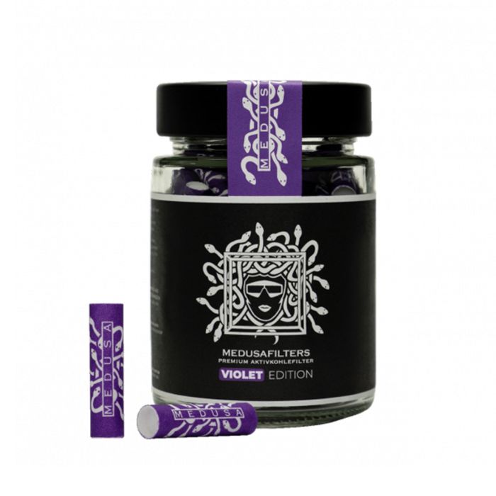 Medusa Violet - Aktivkohlefilter, Glas - 100Stk.