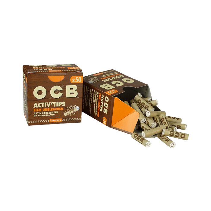 OCB Virgin Unbleached Aktivkohlefilter 7mm - 50 Stk.