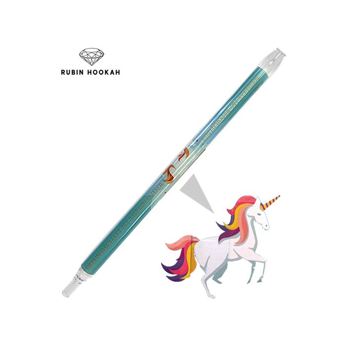 Rubin Hookah Glasmundstück - Einhorn