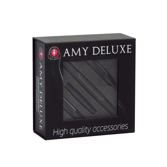Amy Alu-Mundstück mit Silikonschlauch in Box Schwarz Matt