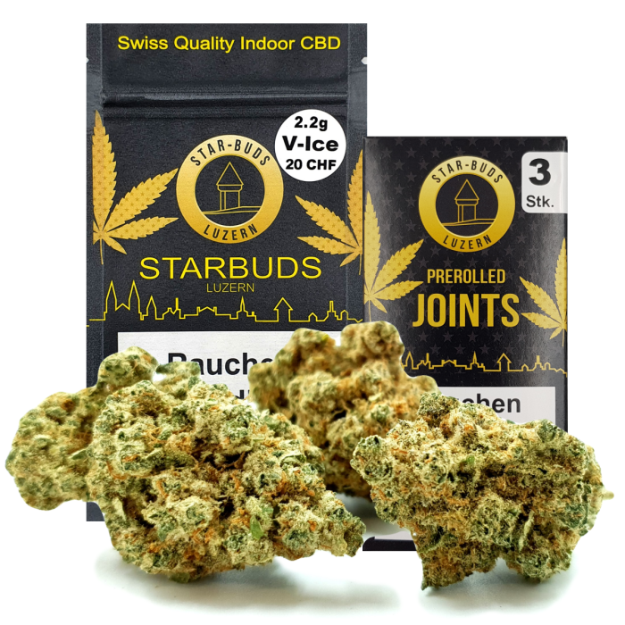 STAR-BUDS Indoor CBD Blüten, V-ICE 4g (kleine Blüten)