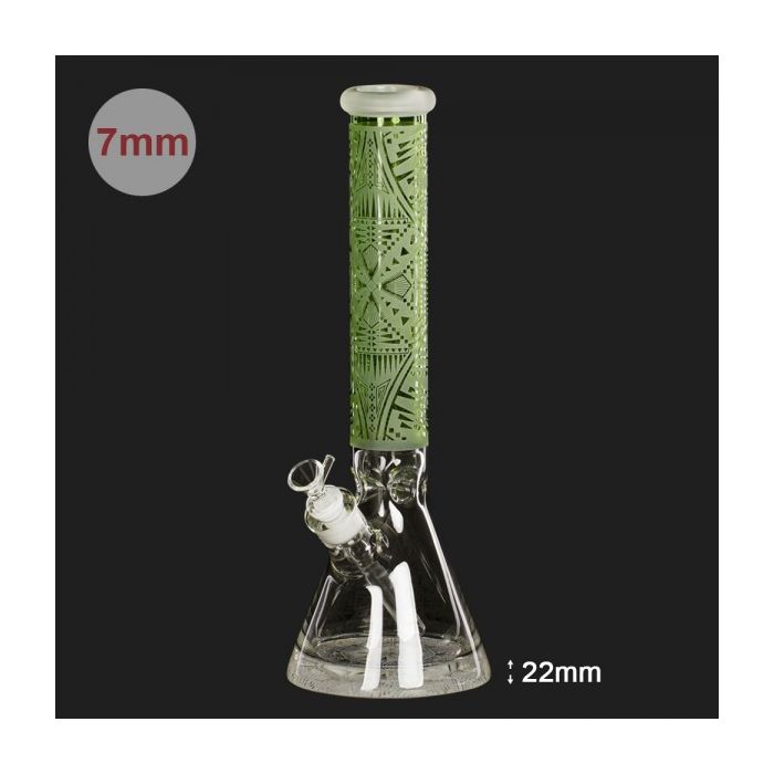 Bong Glas Limited Edition Geometric Art, hellgrün, 40cm