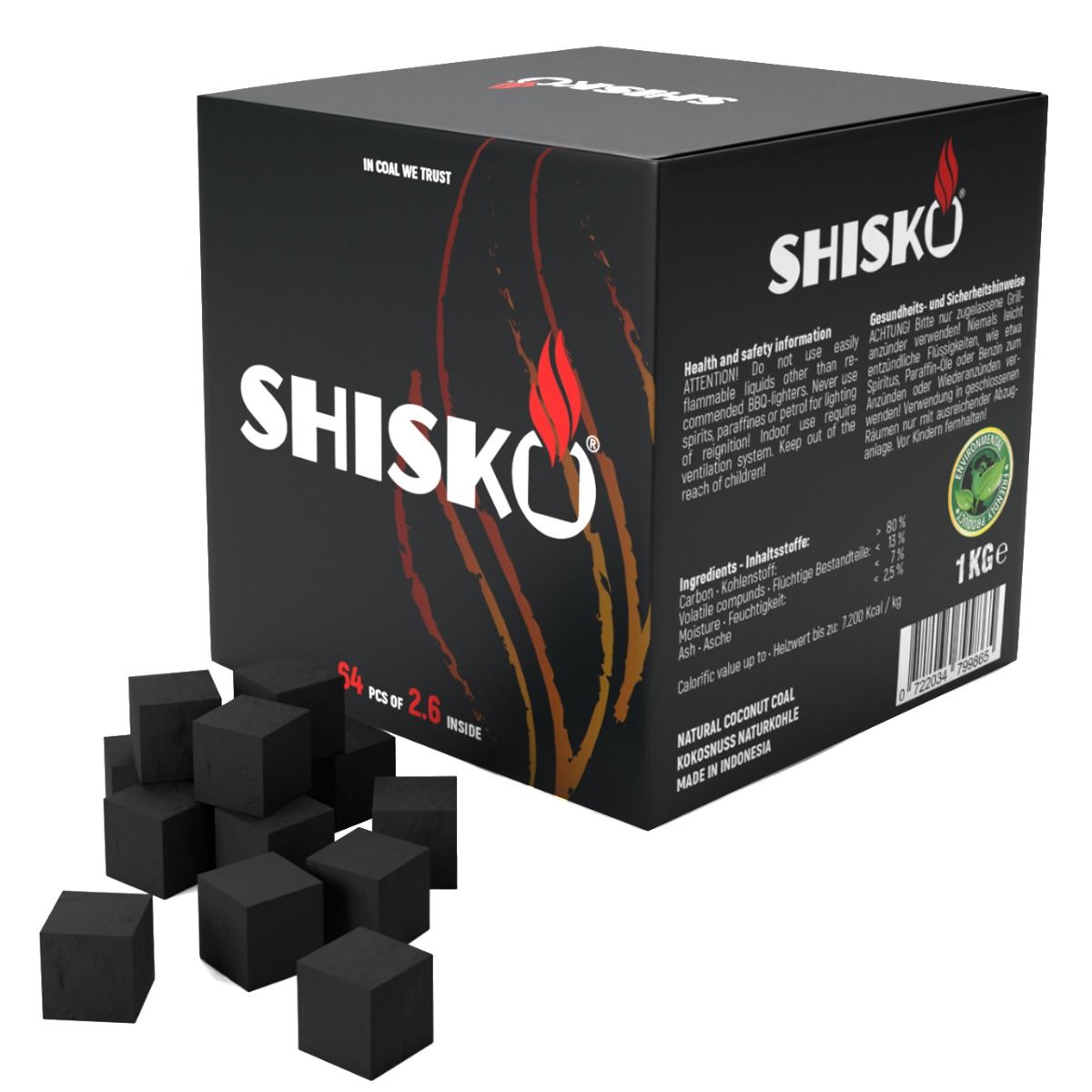 Shisko Naturkohle 26mm - 1kg Kohle 